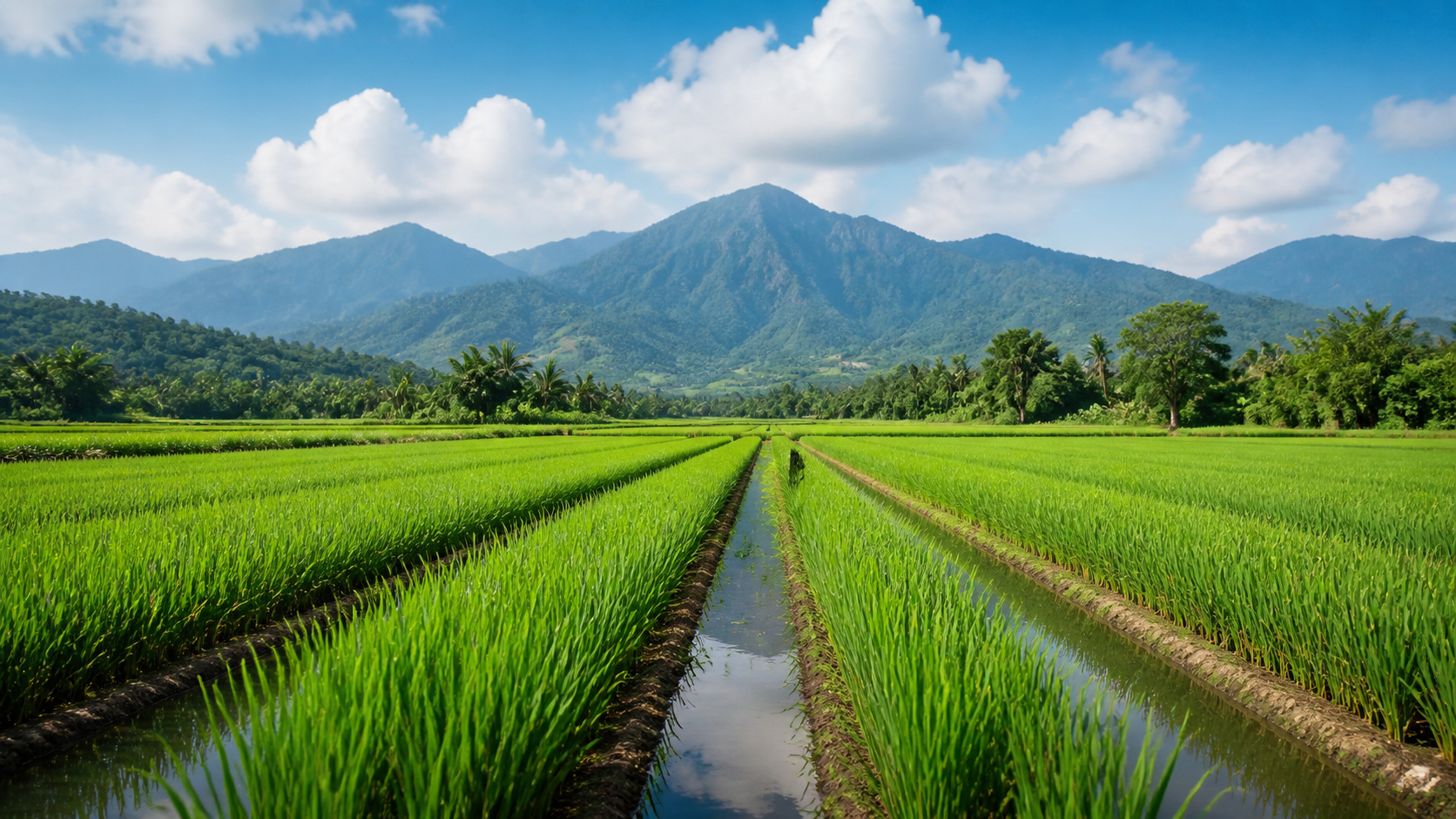 Climate-smart rice fields and sustainable agriculture landscape