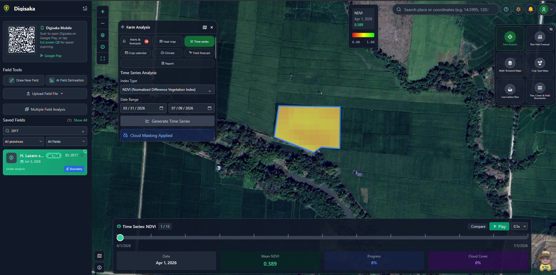 DigiSaka WebGIS interactive farm map